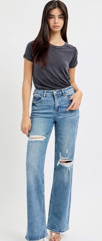 Risen High Rise Distressed Jean