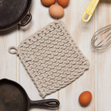 Dove Gray Knit Potholder