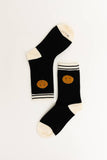 Happy Face Embroidered Crew Socks