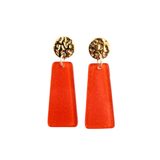 Mia Mini Earrings - Orange Glitter // Game Day