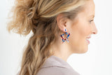 Star Hoops - Red, White & Blue // 4th of July Earrings