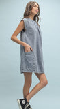 Denim Pleated Dress