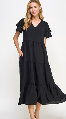 Midi Black Dress