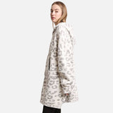 Leopard Print Soft Hooded Snuggie w Pocket