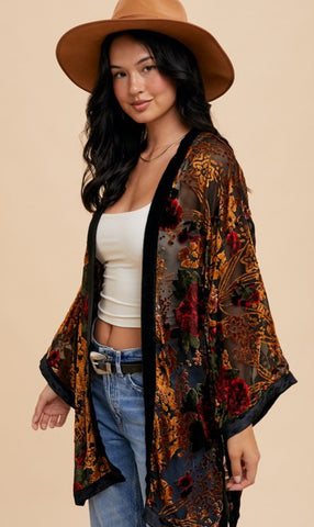 Velvet Burnout Kimono