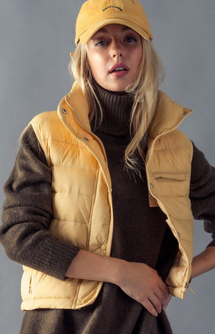 Yellow Puffer Vest