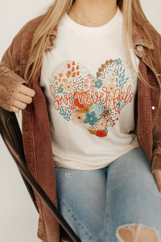 Love Never Fails Graphic Tee