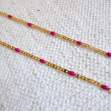 Color Pop Enamel Chain Necklace