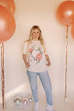 Scalloped Rose Heart Graphic Tee