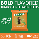 SMACKIN' Cheddar Jalapeño Sunflower Seeds Case of 12 (4 oz)