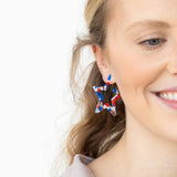 Star Hoops - Red, White & Blue // 4th of July Earrings