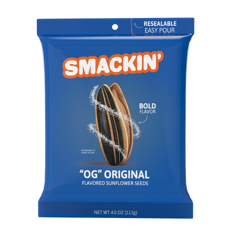 SMACKIN' "OG" Original Sunflower Seeds Case of 12 (4 oz)