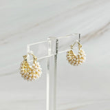 Pearl Knit Hoop Earrings