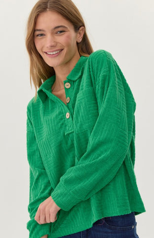 Textured Green Top