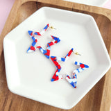 Star Hoops - Red, White & Blue // 4th of July Earrings