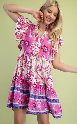 Flutter Sleeve Dress