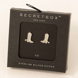 Secret Box Studded Cowboy Boot Earrings