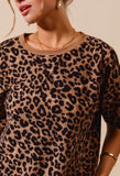 Leopard Waffle Knit loose top