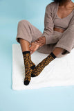 🐾 Soft Animal Print Leopard Knit Socks – Perfect for Winter