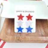 Star Spangled Dangles - Sparkle // 4th of July Earrings