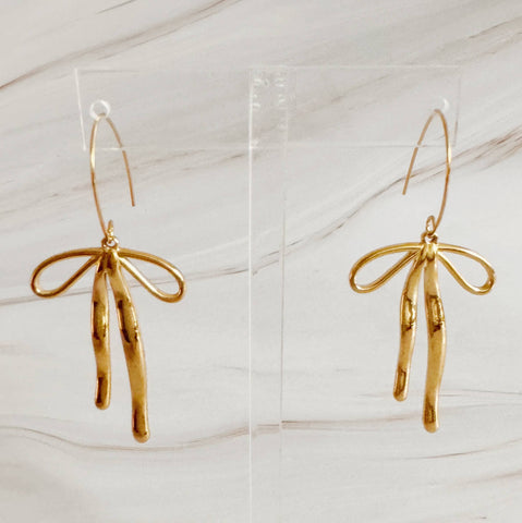 Stylist Bow Drop Earrings