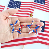 Star Hoops - Red, White & Blue // 4th of July Earrings