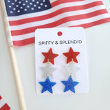 Star Spangled Dangles - Sparkle // 4th of July Earrings