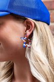 Star Hoops - Red, White & Blue // 4th of July Earrings