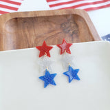 Star Spangled Dangles - Sparkle // 4th of July Earrings